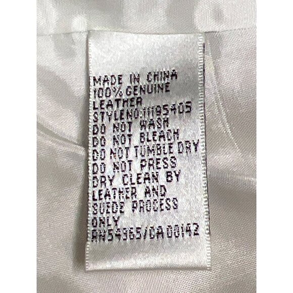 Peter Nygard White Leather Short Full Zip Jacket Women's Size 10 - Picture 8 of 8